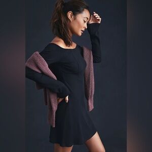 Daily Practice by Anthropologie Off-the-Shoulder Mini Dress Ribbed Size Small